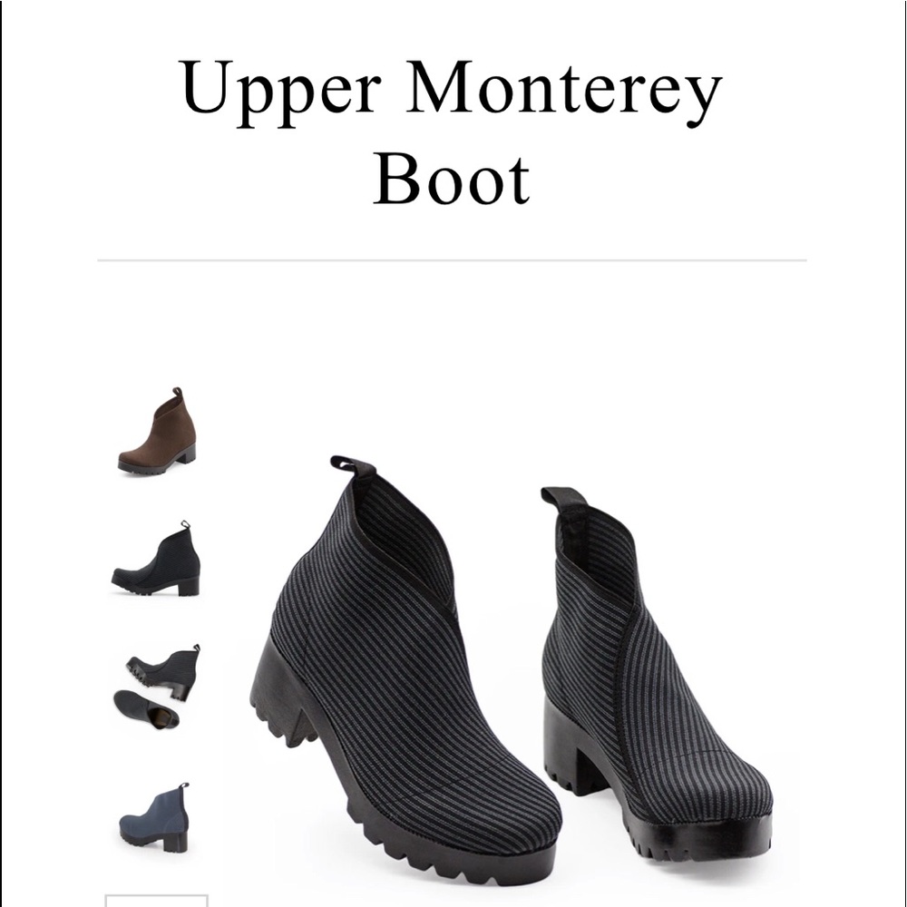 Charleston Shoe Company- Ankle Boot, Pin Stripe 9